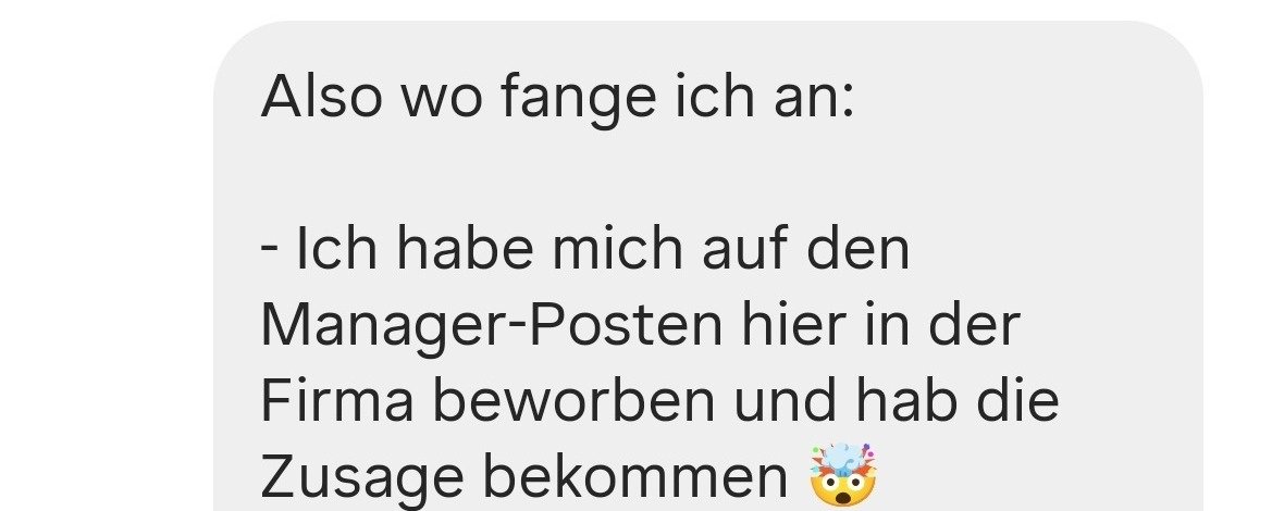 Testimonial: Zusage Manager-Posten